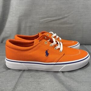 Polo Ralph Lauren Faxon X Sailing Orange Royal Pp Men’s Size 9 Low-top Canvas